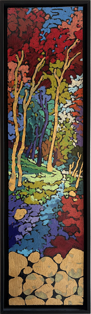 Woodland Trail
7" x 25"
Oil on panel with foil
$800