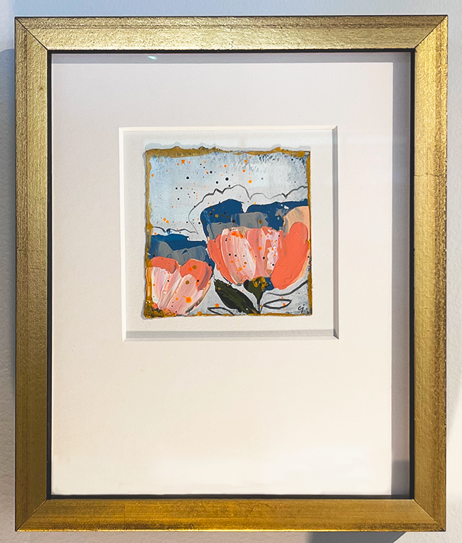 Light Pink Flower
12" x 10" Framed
Oil and Acrylic on Paper
$295