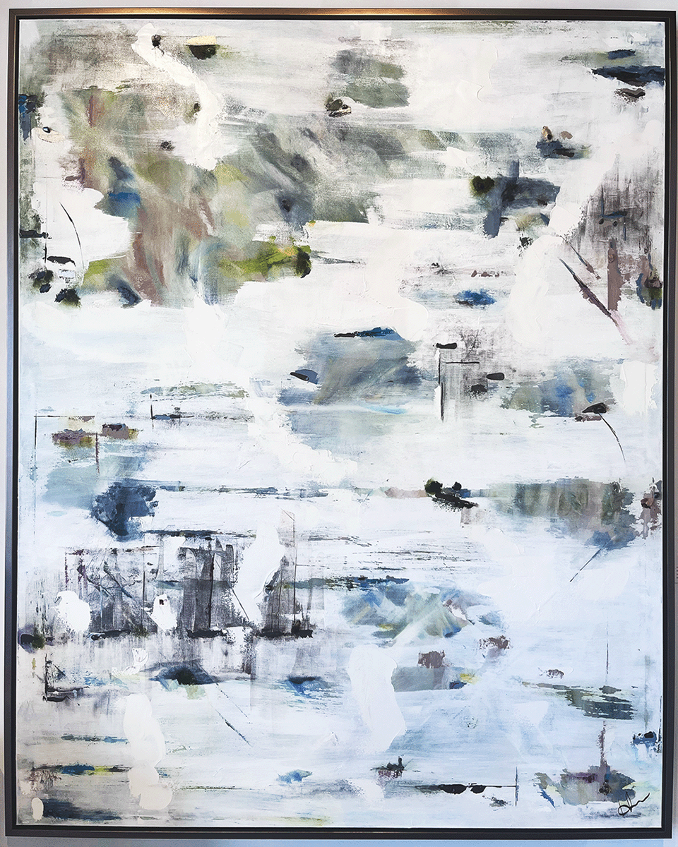 Recycled V
60" x 48"
Acrylic and Gemstones on Canvas
$5,500