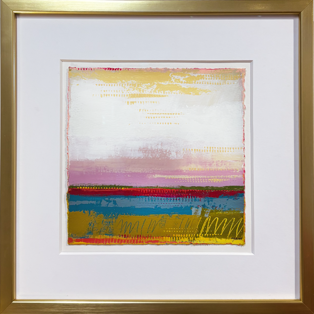 AbstractLandscape IV
15 3/4" x 15 3/4" framed
Oil and Acrylic on Paper
$550