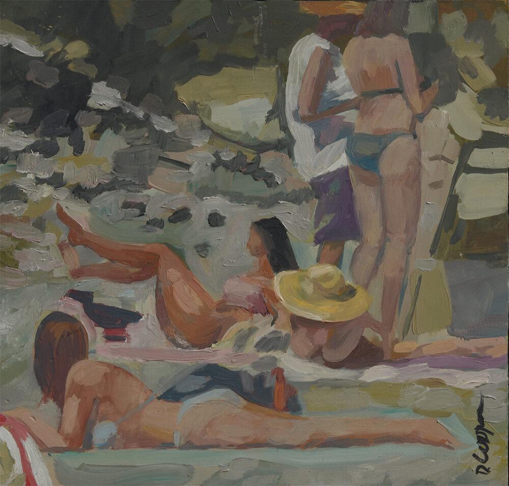 Beach Tanning
17" x 17 1/2"
Oil on Board