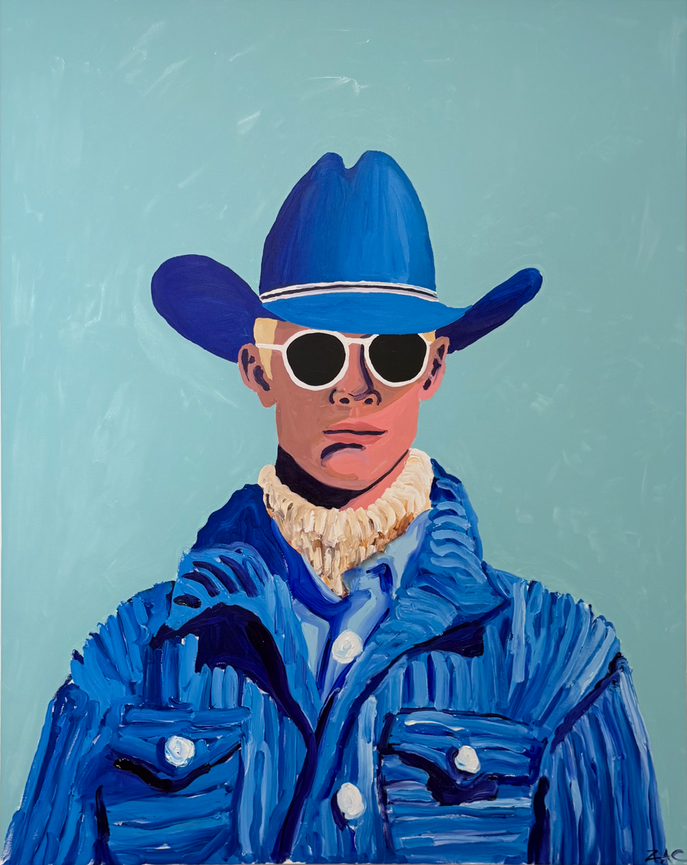 Blue Cowboy
60" x 48"
Acrylic on Canvas
$6,500