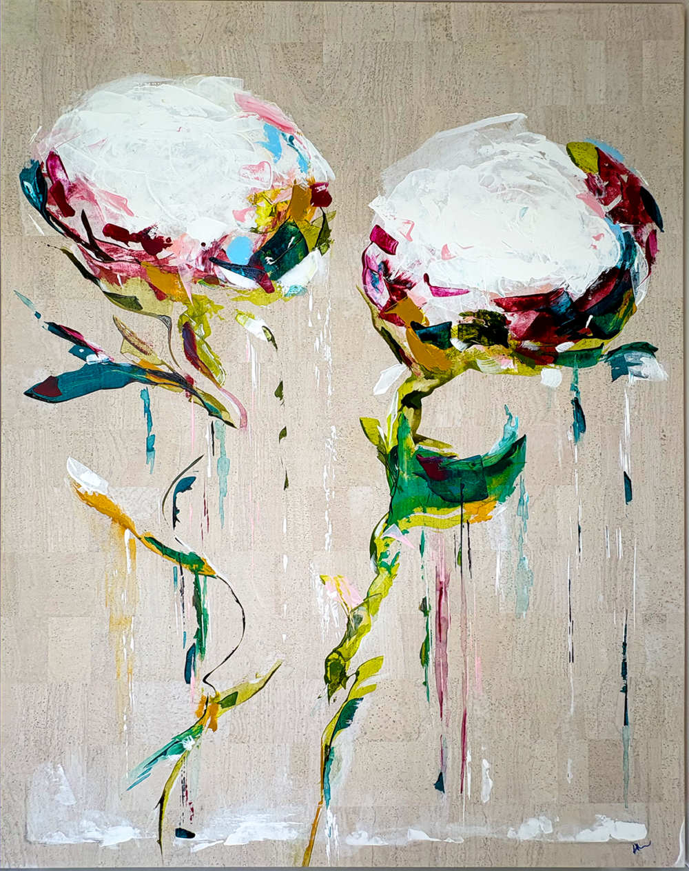 Happy Flowers
52" x 35 1/4"
Acrylic on Portuguese Cork
$5,100