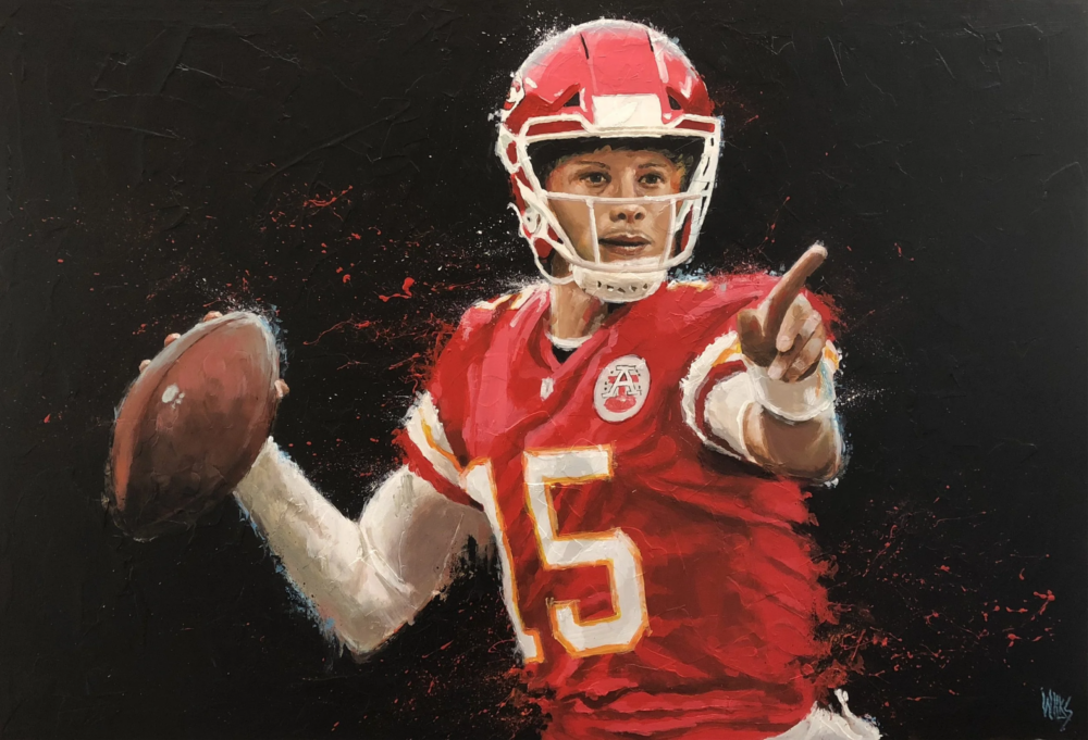 Mahomes
24" x 36"
Oil on board