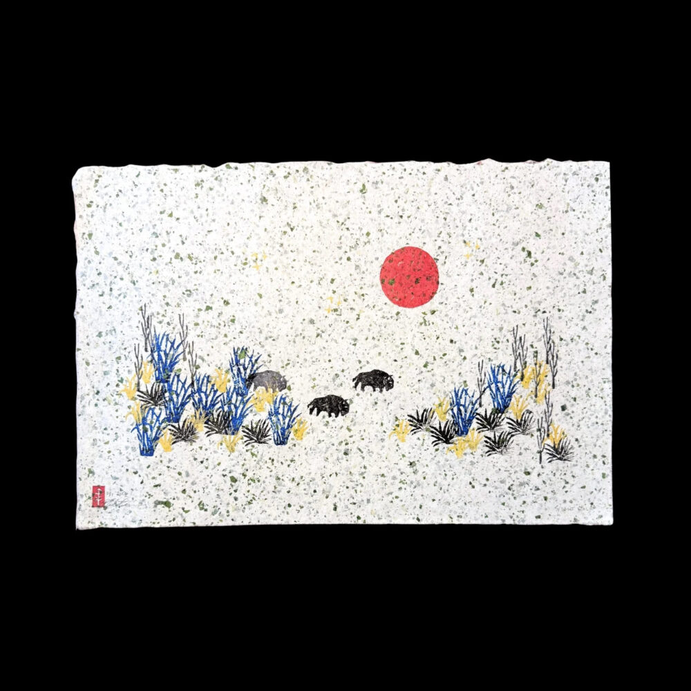 Night March
12.5" x 17.9"
Block print composition / ink on Japanese Washi
$800