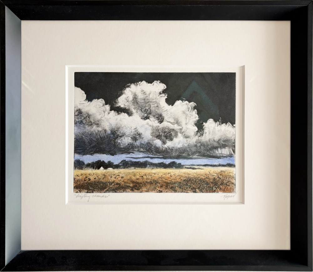 Drifting Clouds
13" x 15" Framed
Monotype on Paper
$400
